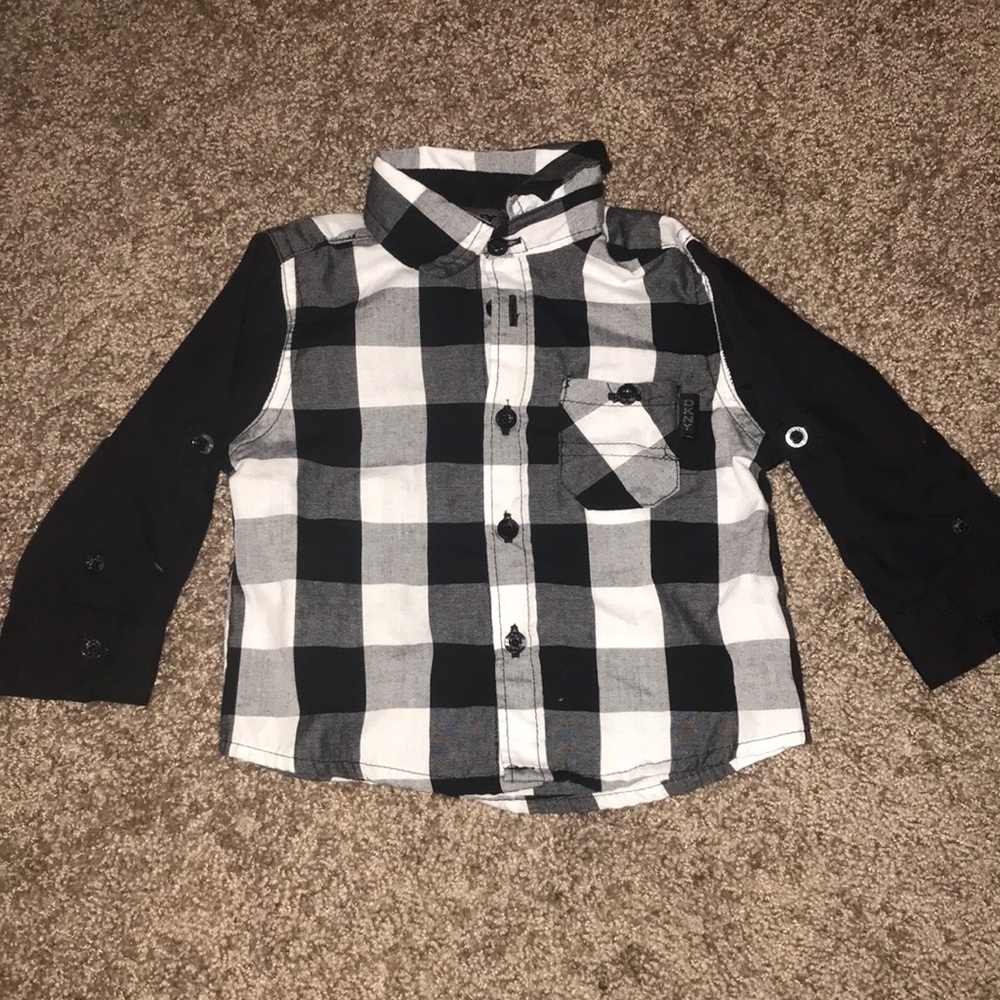 Black flannel shirt